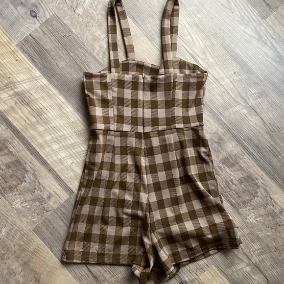 Brown Skort Romper - Picture 2 of 4